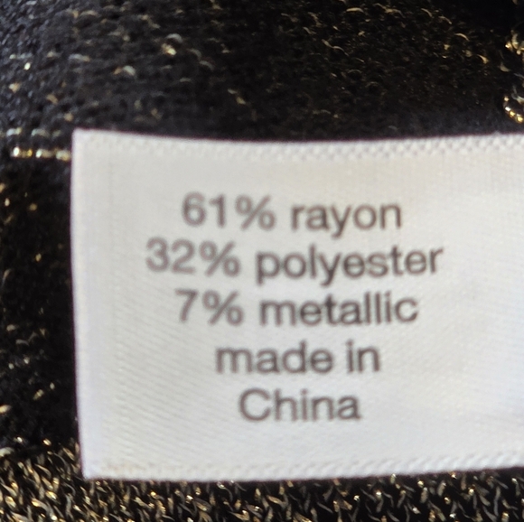 Lane Bryant Metallic Gold Black Tie Front Cardigan Sweater 14/16 - Picture 9 of 11